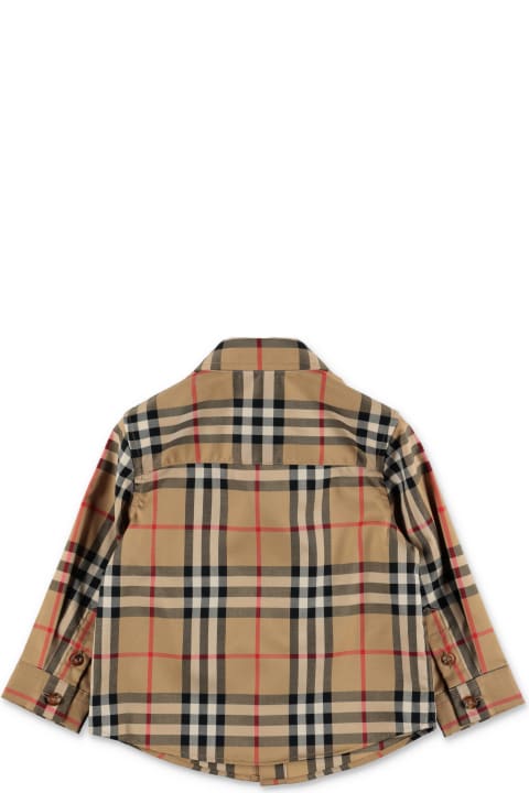 Burberry Shirts for Baby Boys Burberry Burberry Camicia Owen Vintage Check In Popeline Di Cotone Baby Boy