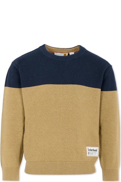 Homeware Timberland Beige Sweater For Boy With Patch