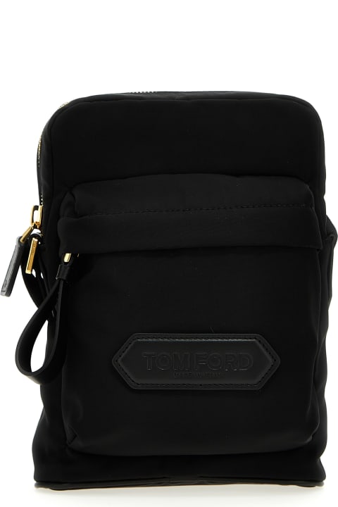 メンズ Tom Fordのショルダーバッグ Tom Ford Logo Nylon Crossbody Bag