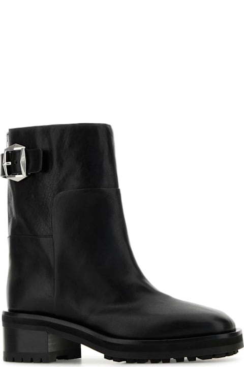 Jimmy Choo Boots for Women Jimmy Choo Black Leather Brooklyn Ankle Boots