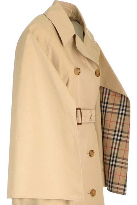 【送料&関税込】Burberry Trench Coat With Cape Sleeves Burberry Trench Coat With Cape Sleeves | italist
