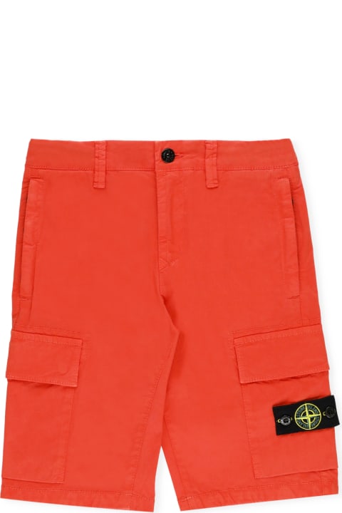 Fashion for Boys Stone Island Cotton Bermuda Shorts