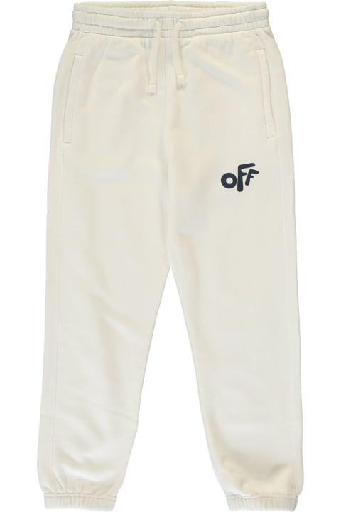 Off-White for Boys Off-White Cotton Track-pants