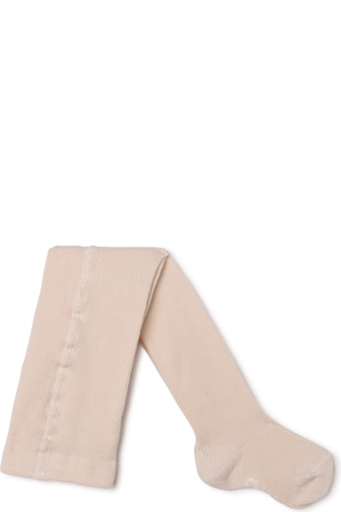 Chloé for Kids Chloé Pink Tights With Braided Pattern