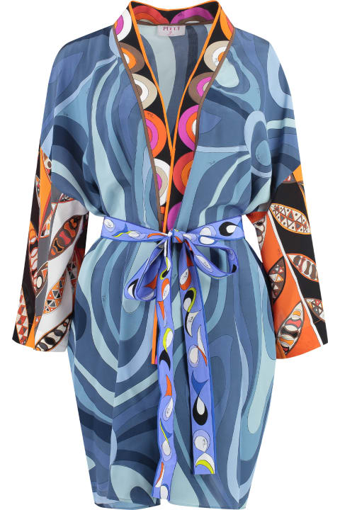 ウィメンズ Pucciのコート＆ジャケット Pucci Printed Silk Night Gown