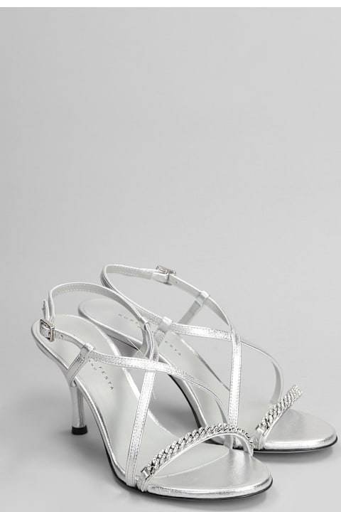 Roberto Festa Shoes for Women Roberto Festa Hyden Lux Sandals In Silver Leather