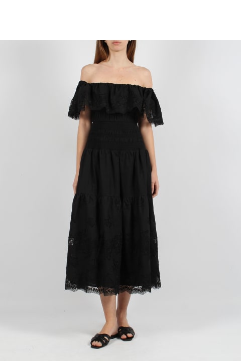 self-portrait Dresses for Women self-portrait Black Cotton Dress