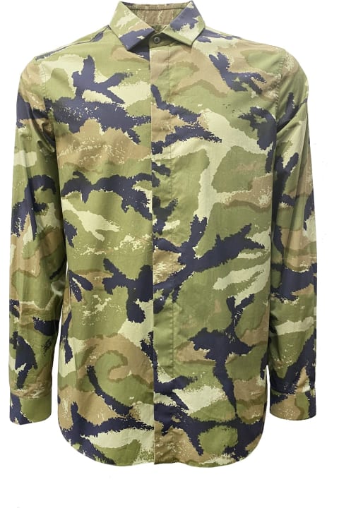 Valentino Shirts for Women Valentino Camouflage Army Shirt