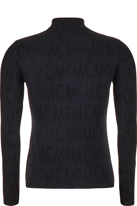 MCM سترات لـ السيدات MCM Black Stretch Nylon Top