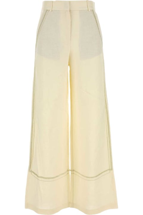 Homeware Camilla and Marc Cream Linen Blend Fortuna Wide-leg Pant