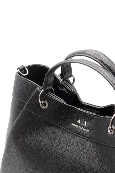 Fashion for Women Armani Collezioni Handbag And Shoulder Bag Made Of Soft Faux Leather With Closure Button And Front Logo. Internal Pockets.