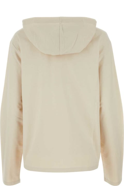 Clothing for Women Prada Sand Stretch Cotton Oversize Sweatshirt