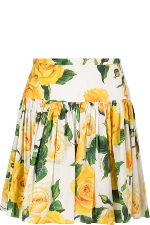Skirts for Women Dolce & Gabbana Roses Mini Skirt