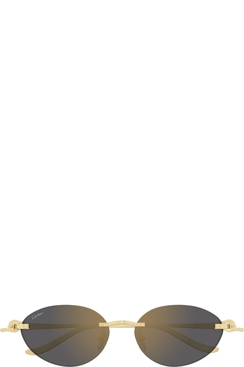 Homeware Cartier Eyewear Panthère De Cartier Ct0504s-001 - Gold Sunglasses