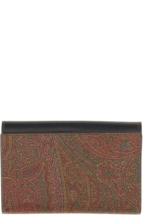 Etro for Women Etro Essential Paisley Printed Foldover Wallet