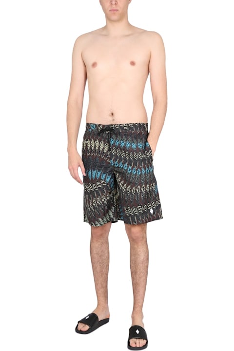 Marcelo Burlon Pants for Men Marcelo Burlon Logo Print Boxer Swimsuit