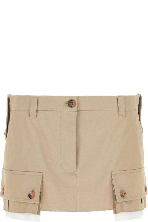 Miu Miu for Women Miu Miu Camel Cotton Mini Skirt
