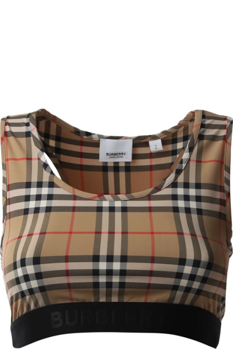 Burberry Tartan Sporty Top S Brown