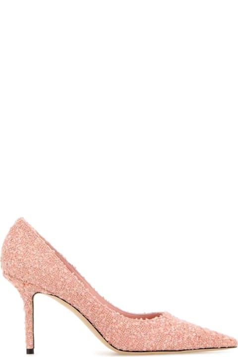 Jimmy Choo Pink Tweed Love Pumps