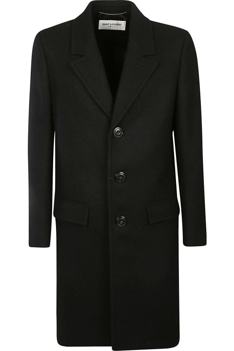 メンズ新着アイテム Saint Laurent Classic Plain Buttoned Coat