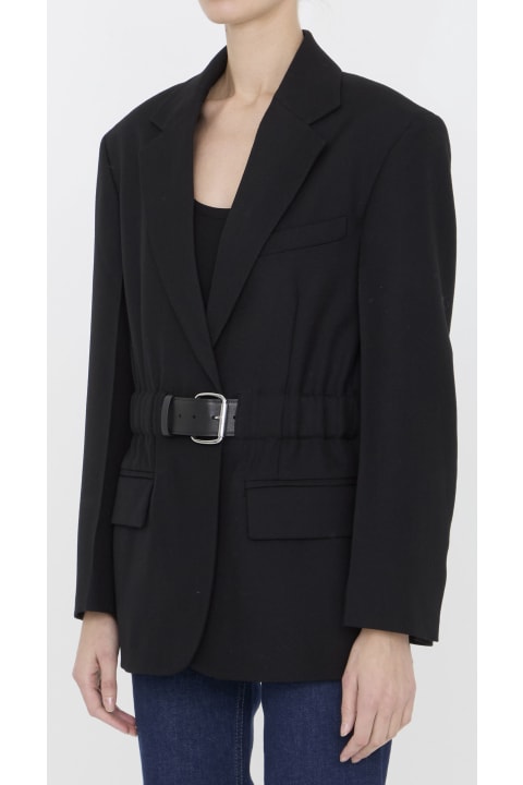 Alexander Wang Coats & Jackets for Women Alexander Wang Wool Canvas Belted Blazer