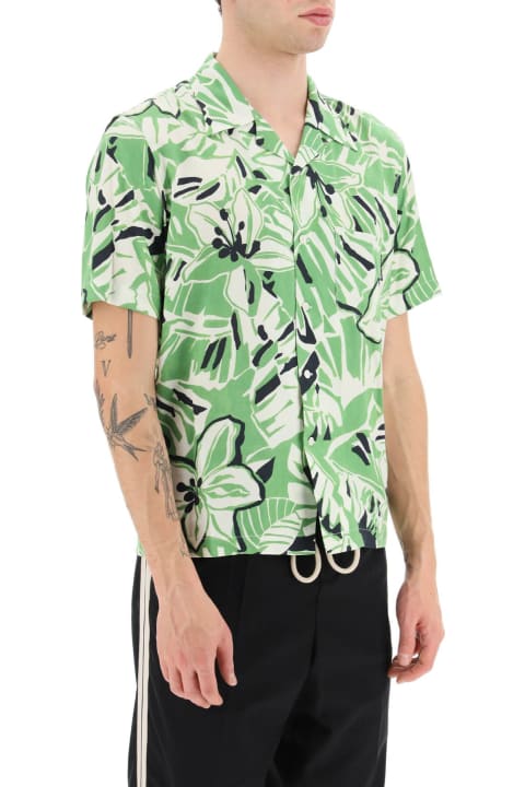 Palm Angels for Men Palm Angels Macro Hibiscus Bowling Shirt
