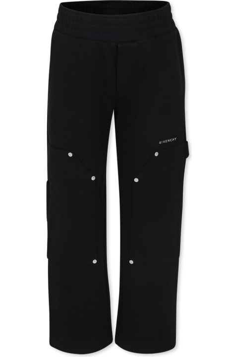 أدوات منزلية Givenchy Black Beanie For Boys With Stars And Logo