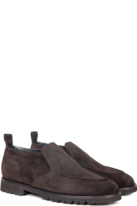 Barrett Loafers & Boat Shoes for Men Barrett Dark Brown Suede Slip-on Ankle Boot