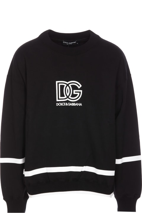 Dolce & Gabbana Clothing for Men Dolce & Gabbana Dg Logo Printed Crewneck Sweatshirt