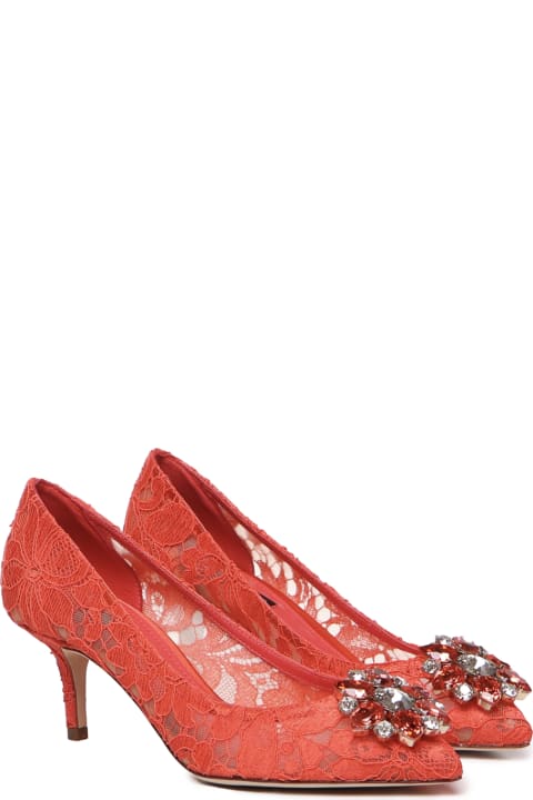 Dolce & Gabbana High-Heeled Shoes for Women Dolce & Gabbana Taormina Lace Pumps With Crystals