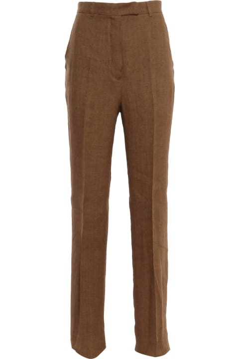 Pants & Shorts for Women Max Mara Studio Alcano Brown Trousers