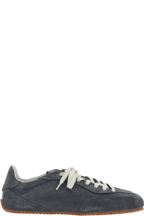 Homeware Axel Arigato 'daze Runner' Grey Sneaker With Logo On The Tongue And Grooved Sole In Suede Man