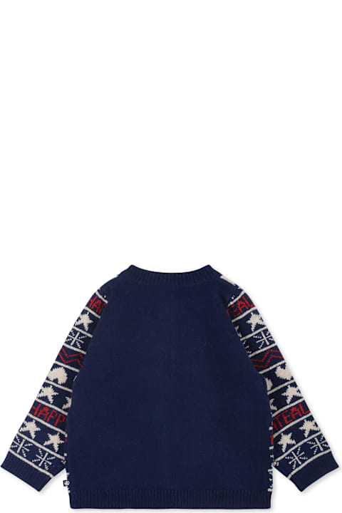 Petit Bateau for Kids Petit Bateau Blue Cardigan For Baby Boy With Jacqaurd Pattern