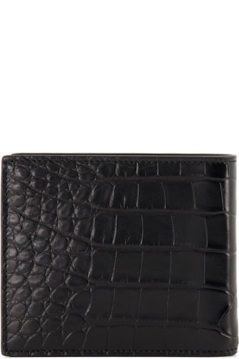 メンズ Saint Laurentの財布 Saint Laurent Cassandre Logo Plaque Wallet