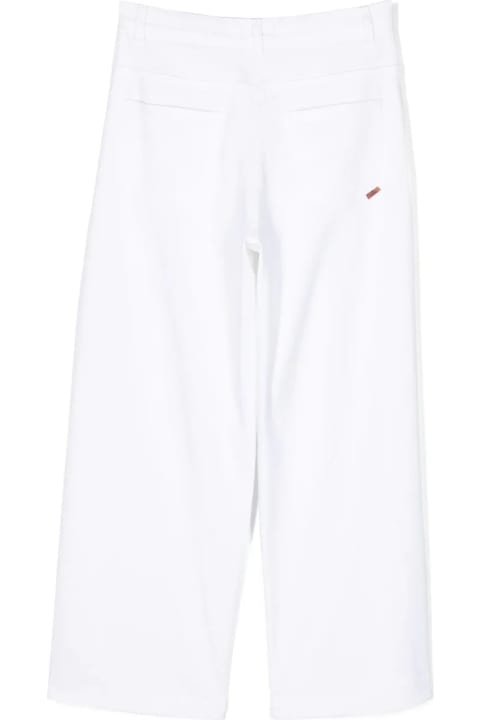 Missoni Kids Missoni Kids White Pants With Fuchsia Sequins Logo
