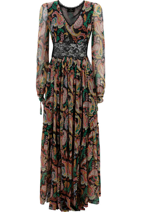 Etro for Women Etro Multicoloured Paisley-patterned Long Dress