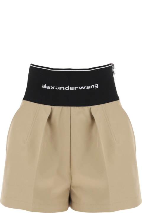 Fashion for Women Alexander Wang Cotton And Nylon Shorts With Branded Waistband