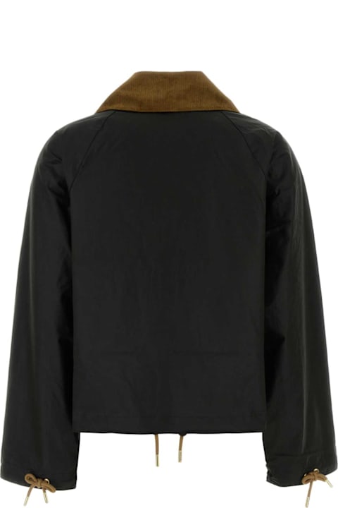 Barbour for Kids Barbour Black Cotton Marron Jacket