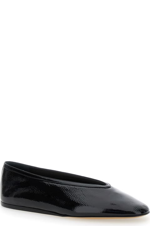 ウィメンズ Le Monde Berylのシューズ Le Monde Beryl Una' Black Ballet Shoes With Pointed Toe In Patent Leather Woman