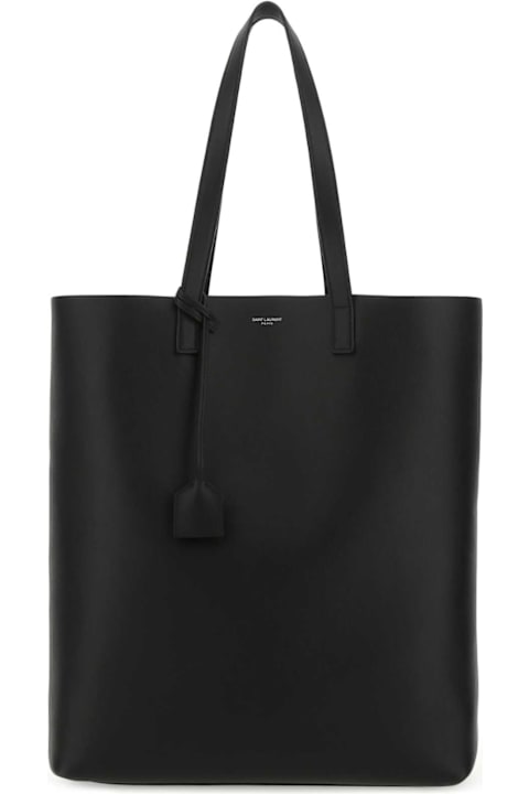 Homeware Saint Laurent Black Leather Bold Shopping Bag
