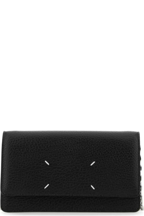 Accessories Sale for Women Maison Margiela Black Leather Crossbody Bag