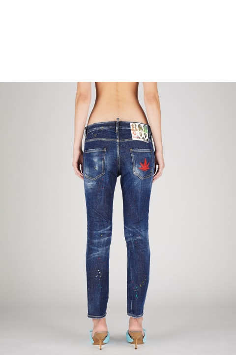 ウィメンズ Dsquared2のパンツ＆ショーツ Dsquared2 Dark Bob Wash Cool Girl Jeans