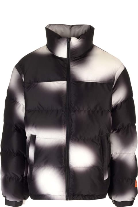 HERON PRESTON Coats & Jackets for Men HERON PRESTON Ex-ray Aop Blur Nylon Puffer
