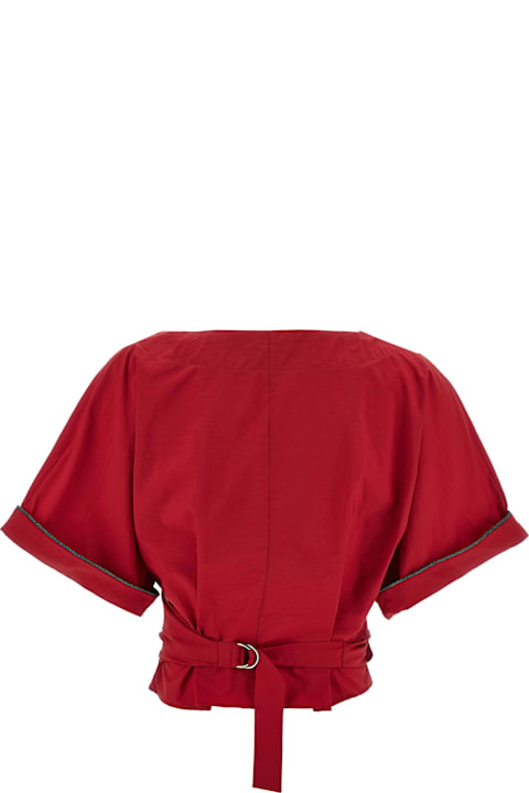 Brunello Cucinelli Crossed Shirt