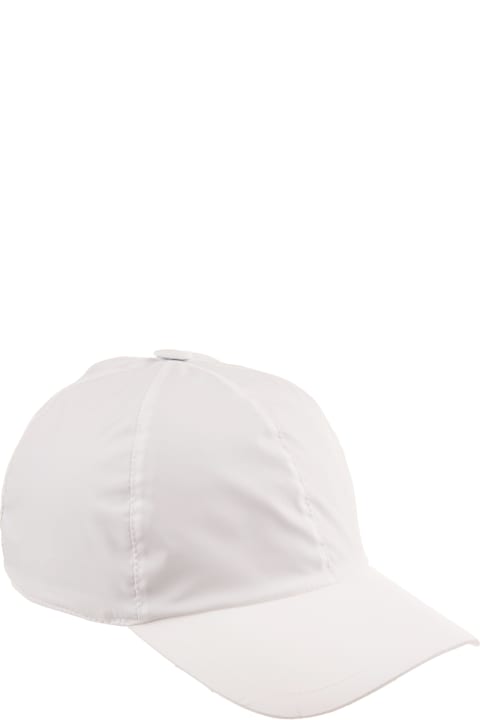 Fedeli Hats for Men Fedeli White Nylon Baseball Hat