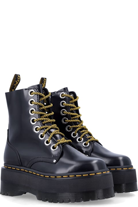 Dr. Martens Jadon Max Black Leather Platform Boots