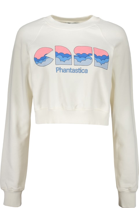 Fleeces & Tracksuits for Women Casablanca Casa Print Cropped Sweatshirt