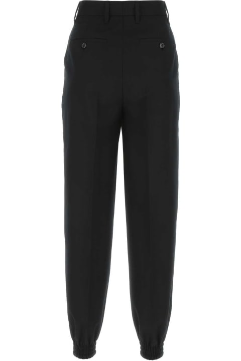 Pants & Shorts for Women Prada Black Wool Joggers