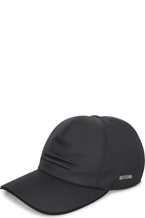 Zegna Hats for Men Zegna Black Baseball Cap