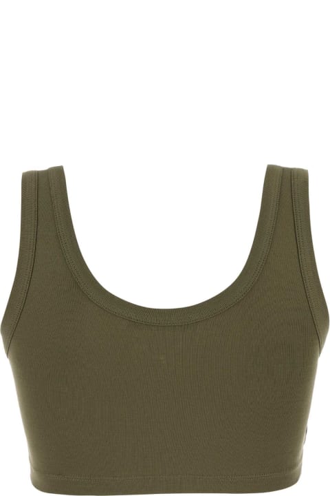 Prada Clothing for Women Prada Army Green Cotton Crop-top